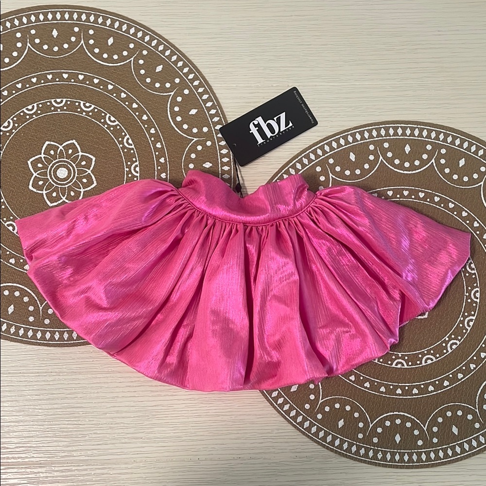Flowers by Zoe FBZ metallic Pink toddler Skirt